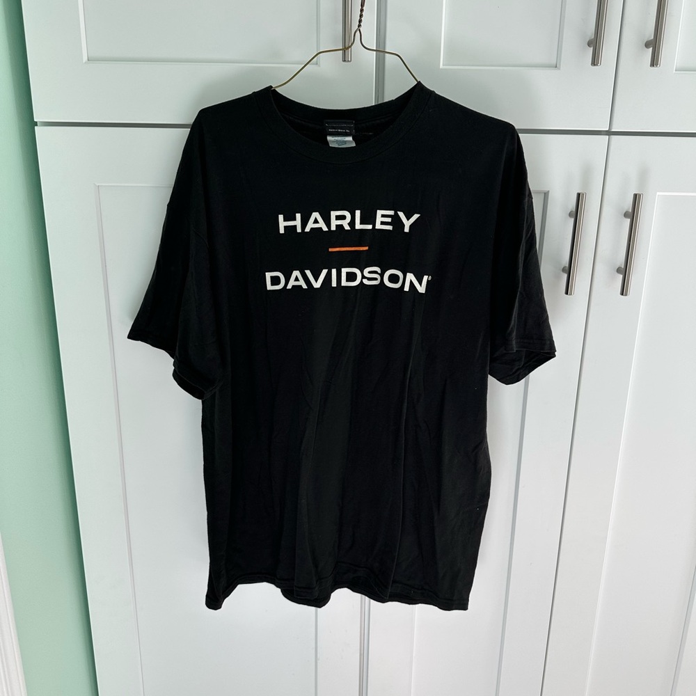 Harley-Davidson Unisex Black Tee with White Logo